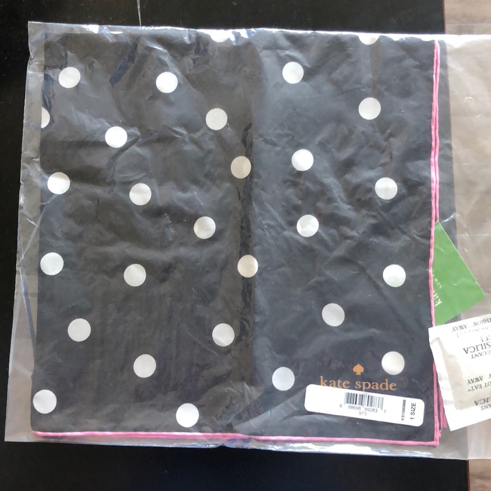 Kate Spade polka dot silk scarf